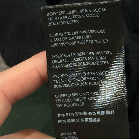 Free People Keep It Casual Black Linen Blend Top Size Small Women - Picture 6 of 9